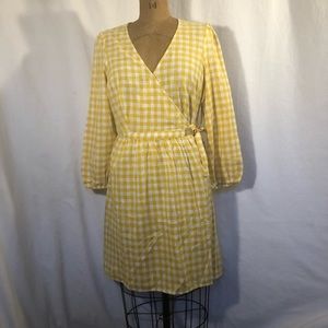 old navy yellow gingham dress